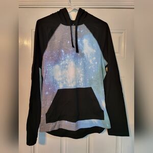 Tony Hawk Lightweight Pullover Hoodie Men's M Medium Galaxy Sky Blue Black